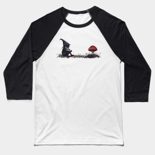 Gnomes and Mushroom Design Baseball T-Shirt